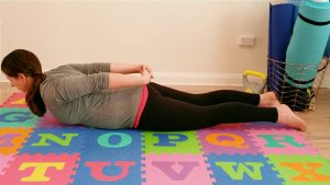 Locust pose stretch
